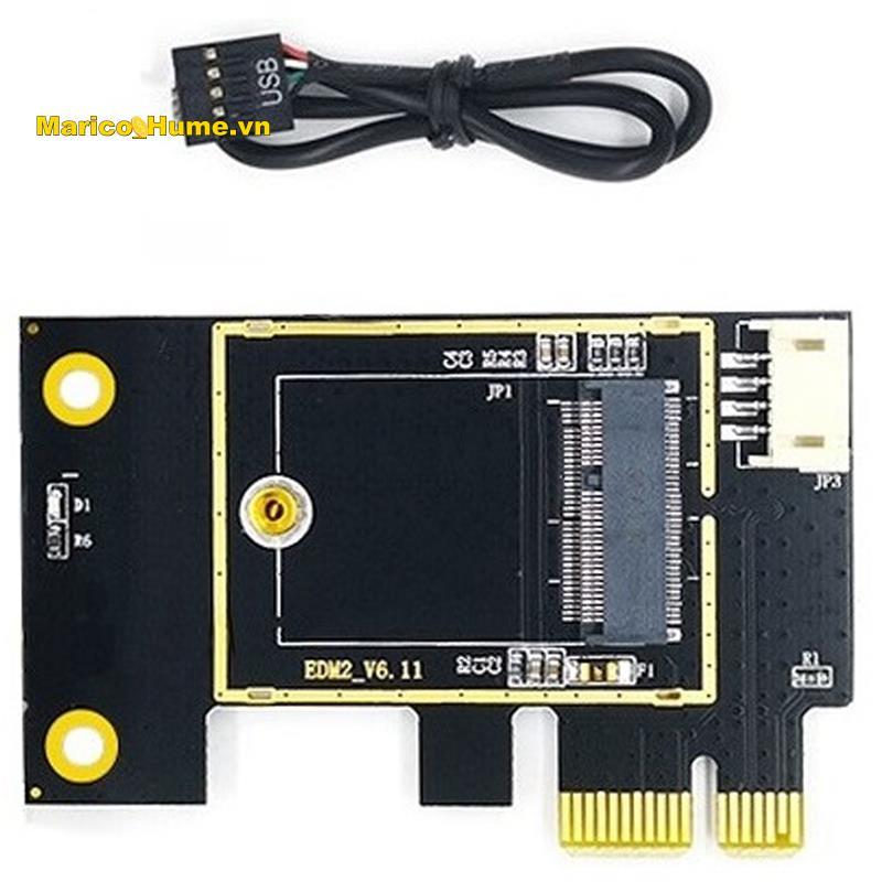 Thẻ chuyển đổi thẻ mạng không dây NGFF M.2 sang PCIE Hỗ trợ thẻ mạng 7260 8265 1650 1675X AX200 AX21