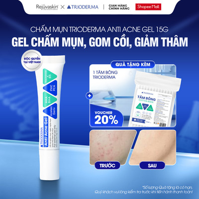 Gel Chấm Mụn Trioderma - Giảm Mụn Viêm, Mụn Ẩn, Làm Dịu Da, Kiểm Soát Bã Nhờn - Tuýp 15g