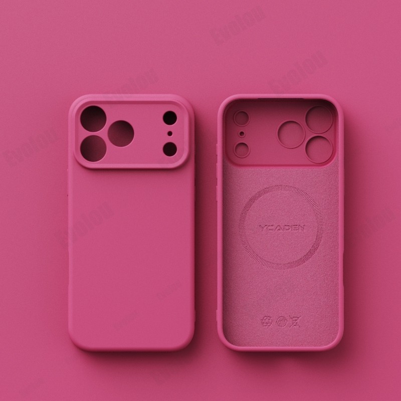 Mimi Matte Skin Liquid Silicone Case Cho Iphone 17 Pro Max Sạc Không Dây Từ Tính Kẹo Cản Cho Iphone 
