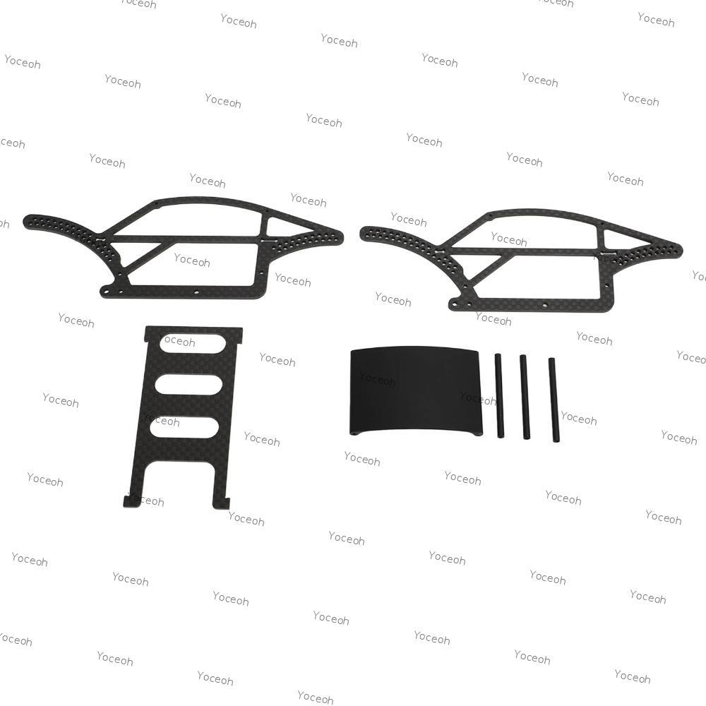 Khung gầm bằng sợi Carbon YOCEOH, Bộ khung gầm RC nhẹ tỷ lệ 1 / 18, Phụ kiện RC bền Khung xe leo núi