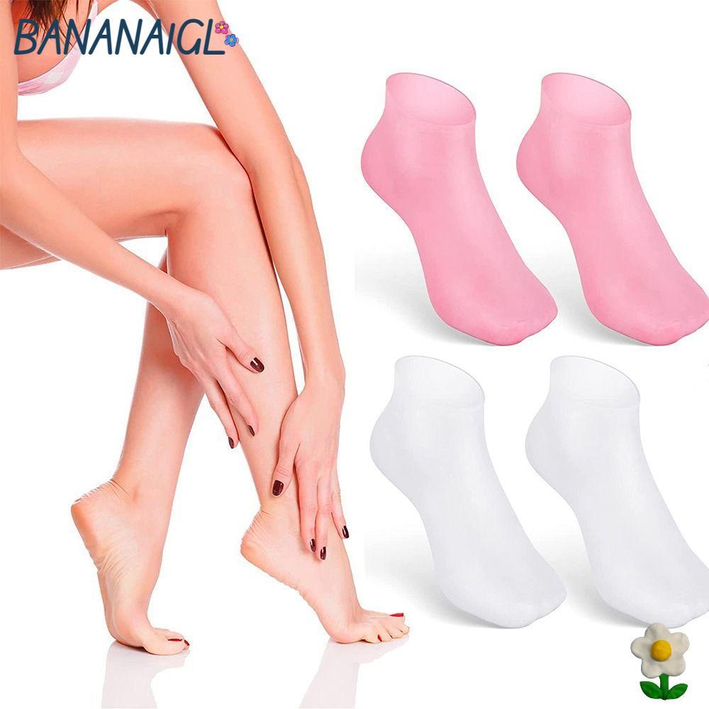 BANANA1GL Tất Chăm Sóc Da, Giảm Đau Loại Bỏ Da Chết Silicon Dưỡng Ẩm Tất, Dụng Cụ Làm Móng Chân Dưỡn