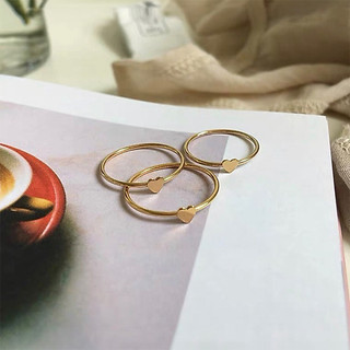 Nhẫn bạc nữ TLEE tim trơn mini basic TLEE JEWELRY A0309