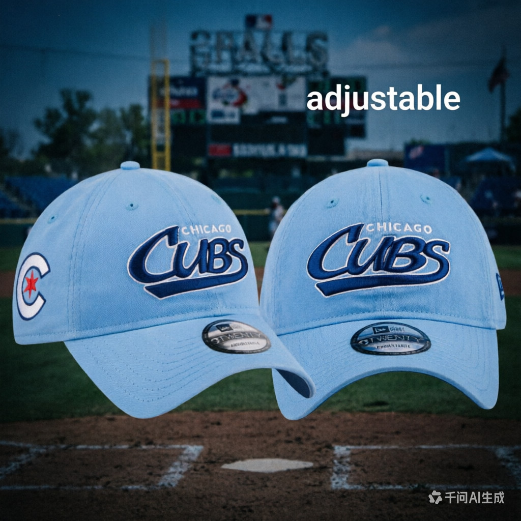 Phiên bản cổ điểnChicago Cubs 9TWENTY Throwback Script City Connect Side Thêu Mũ Snapback có thể điề