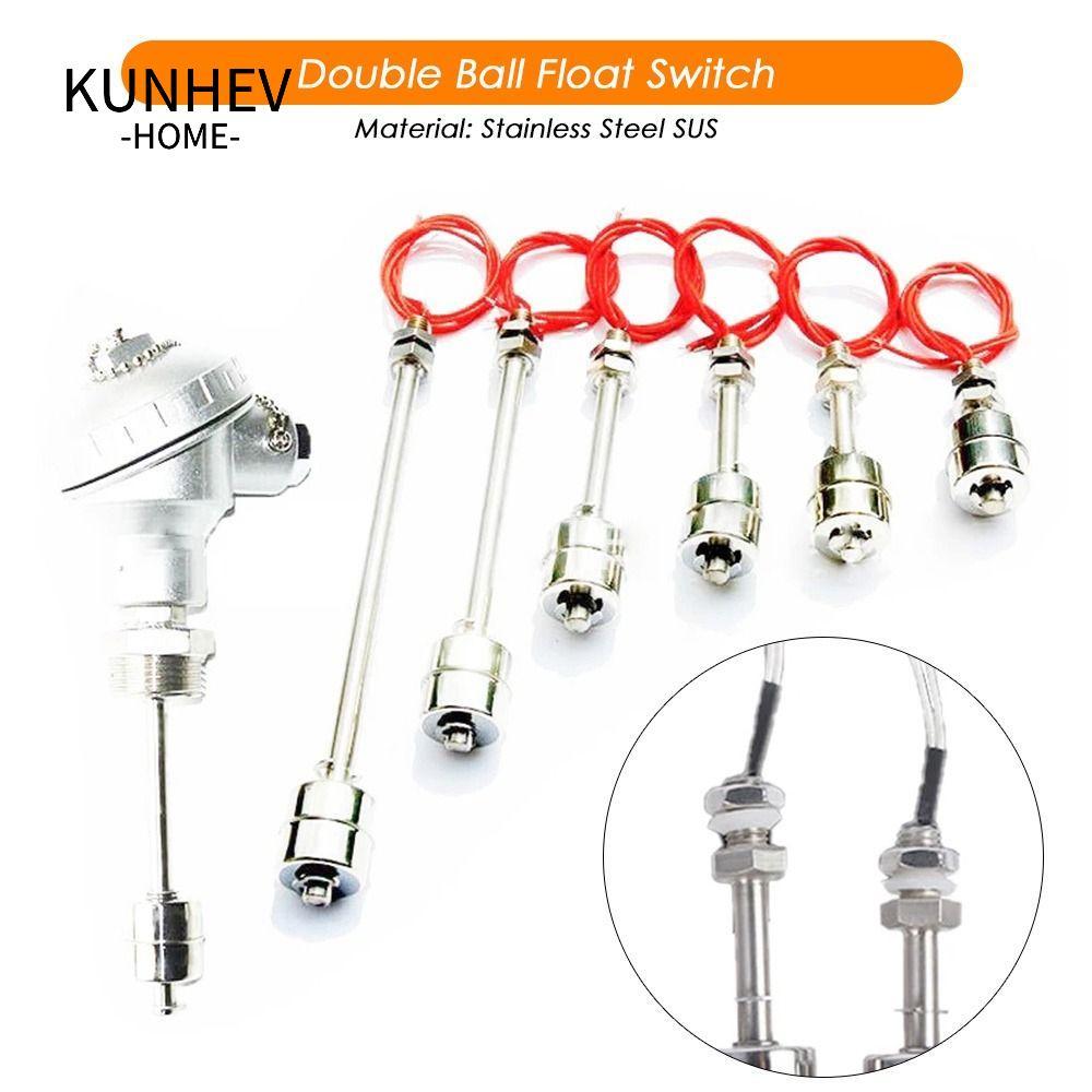 KUNHEV Tank Liquid Water Level Sensor Level Switch 45-250mm Double Ball Float Switch Tank Pool Flow 
