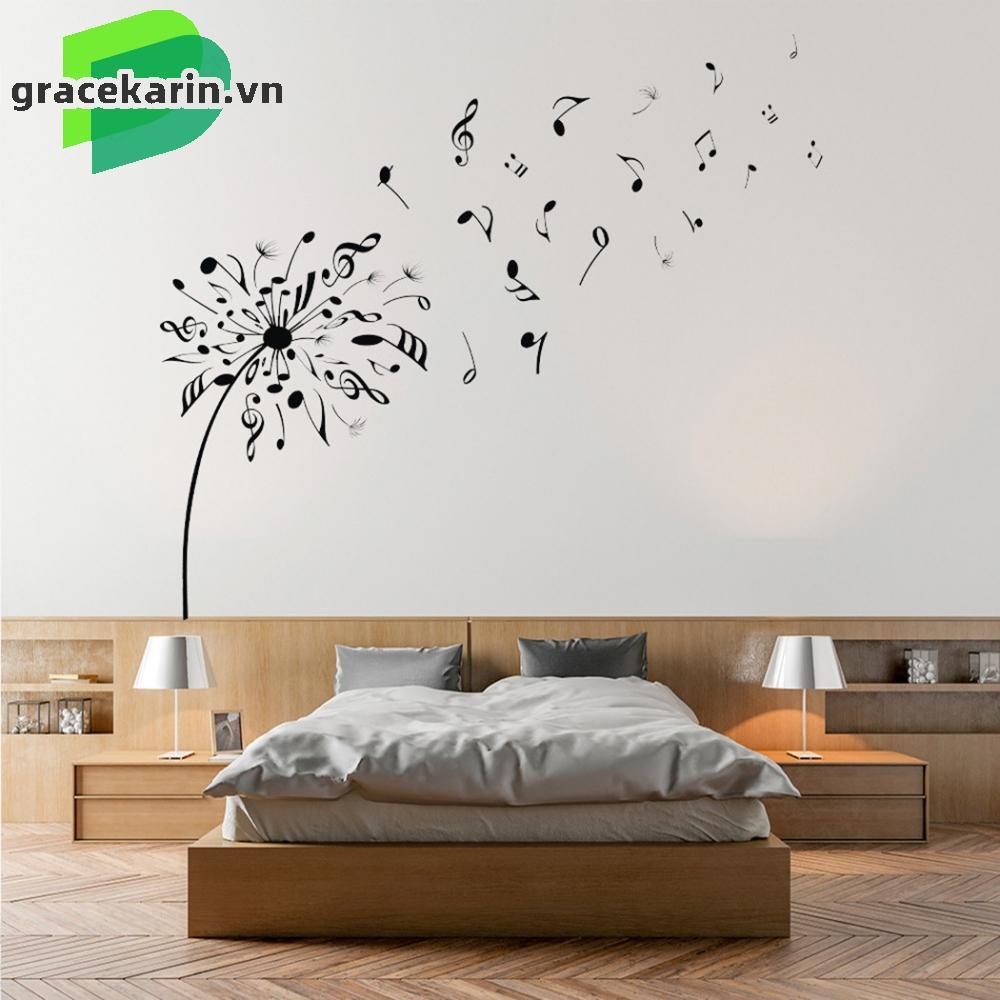[GRCEKRIN-VN]Wall Sticker Shop Sticker Studies Wall Art Corridor Decoration Flower Music