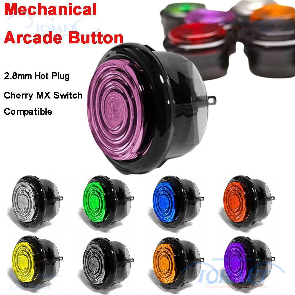 Nút Arcade ICRAFT ST-M4, Khung Đen 2.8mm Cắm Nóng Cơ HITBOX Arcade Nút, Nút Điều Khiển Tương Thích T