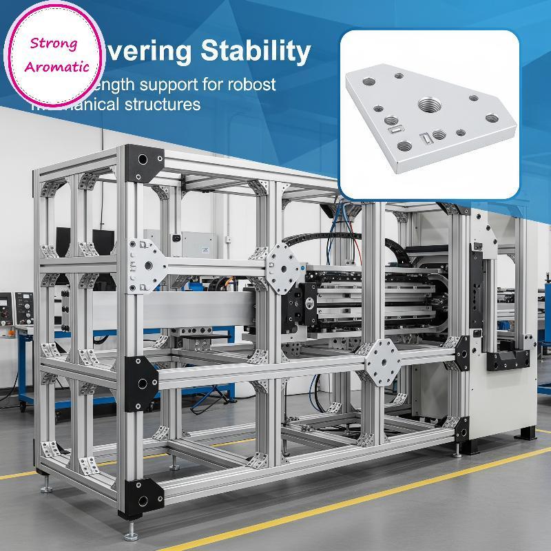 STRO Tấm gắn bánh xoay chống mài mòn 3030 4040 Hợp kim nhôm Profile End Braet cho AGV Robot Khung lắ