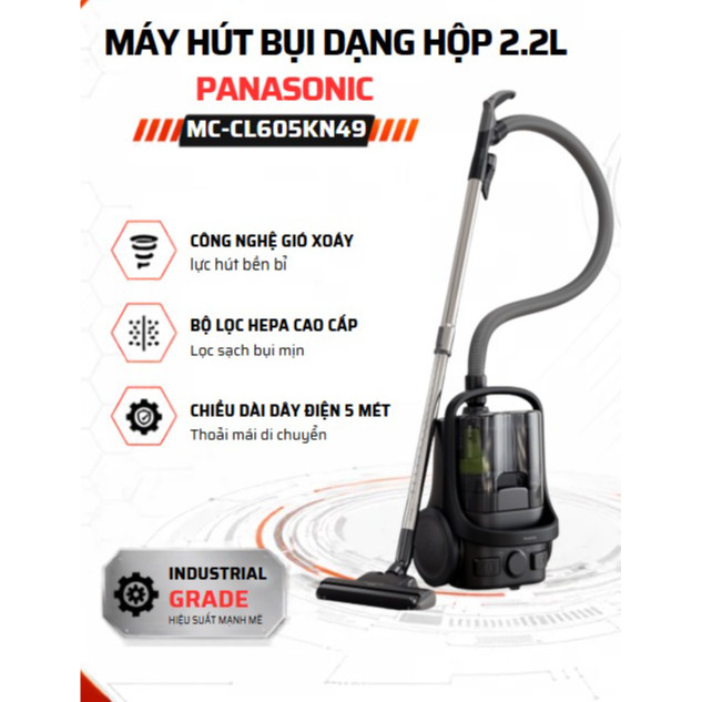 [Hỏa tốc 2h] Máy hút bụi Panasonic MC-CL605KN49 2000W