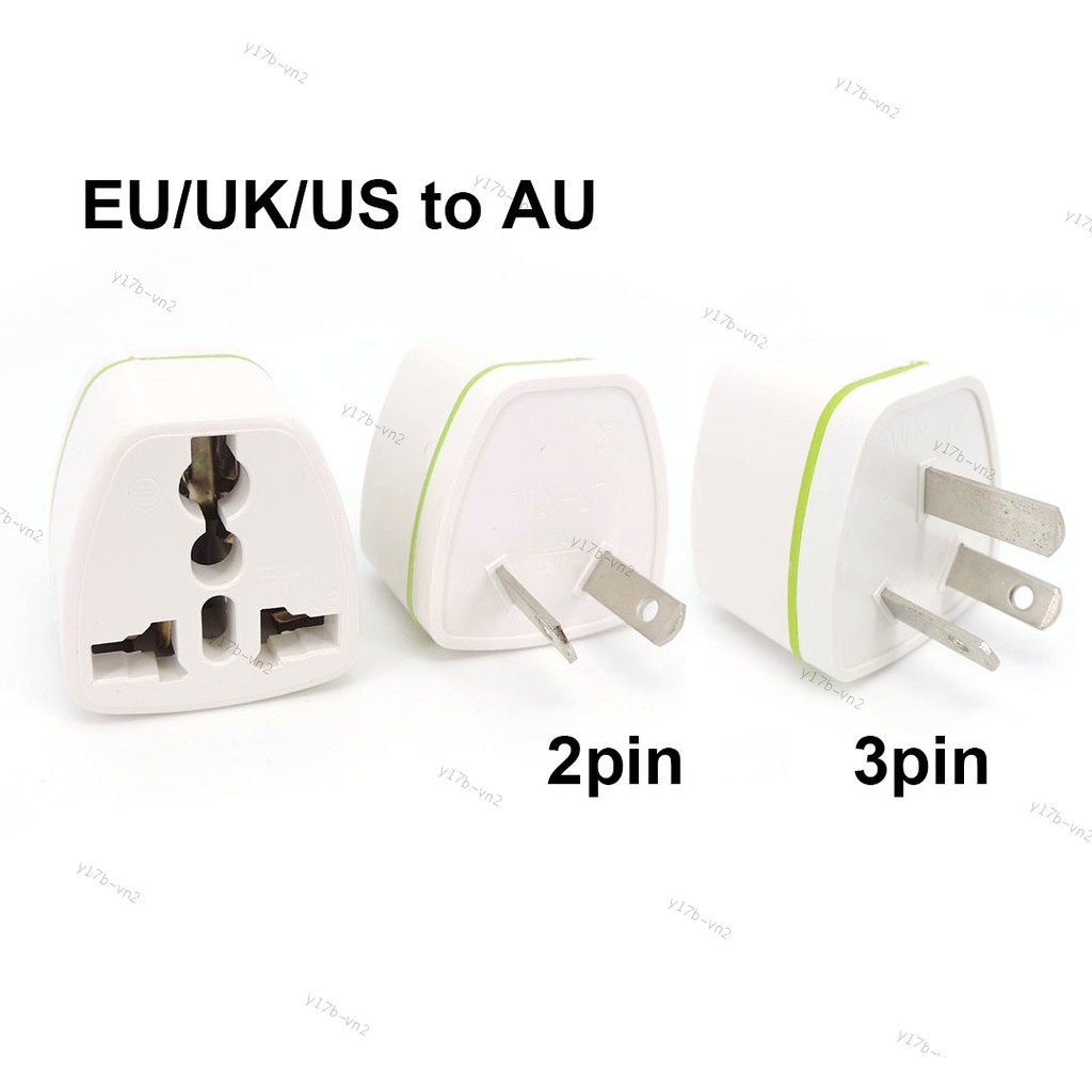 Universal EU US UK to 2pin 3Pin AU Power Plug Adapter New Zealand Úc Bộ sạc tường Du lịch Cắm US / U