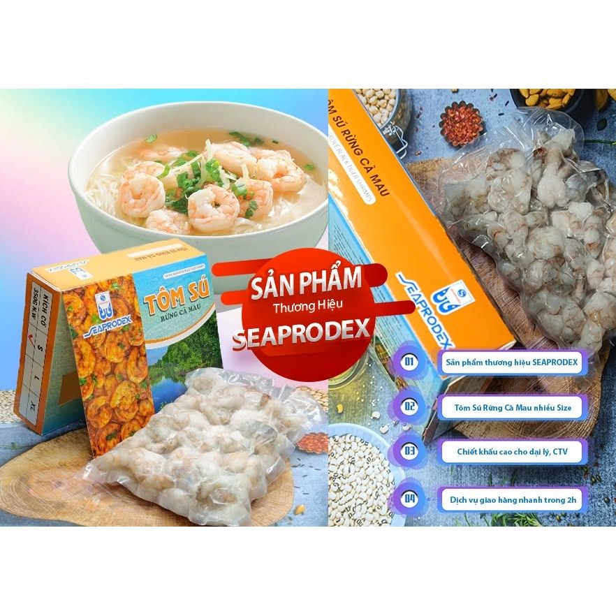 {Hỏa tốc - Hà Nội} Tôm Sú Sinh Thái Hữu Cơ 250g kích cỡ 41/50 con - Chính hãng cty SEAPRODEX - FED