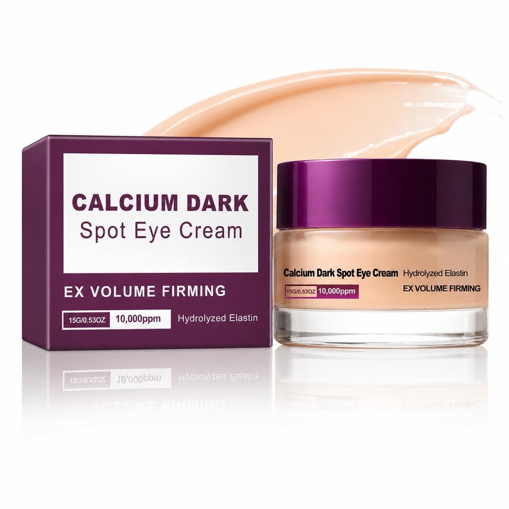 Kem dưỡng mắt Canxi Dark Spot 15g – Kem dưỡng ẩm dưới mắt với Elastin, Túi phồng & Da chảy xệ (Tím, 