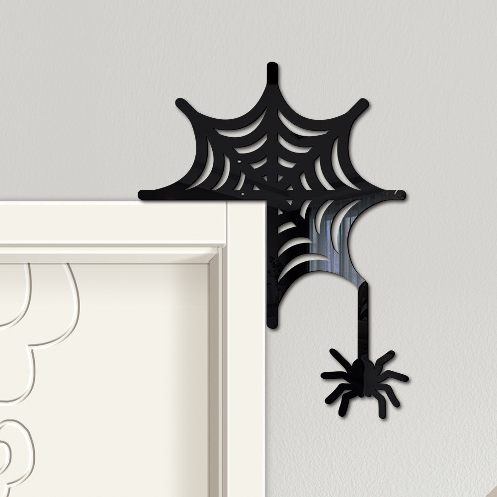 [Sẵn Sàng] JM10 Halloween Phong Cách Mới 3D Stereo Spider Web Acrylic Gương Dán Trang Trí Công Tắc N