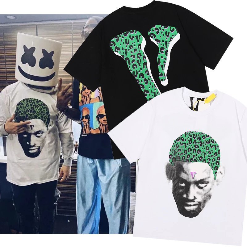 Áo thun ngắn tay VLONE X RODMAN 2022 RODMAN Portrait Big Bug