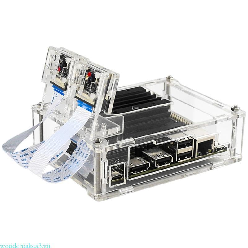 Wonderpakea3 Acrylic Trong Suốt Cho Ốp Lưng Bộ Có Quạt Làm Mát Cho NVIDIA Cho Jetson Cho Nano Cho Je