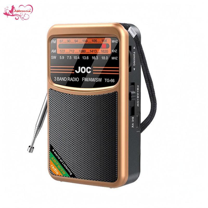Bộ thu vô tuyến di động Mini Compact AM FM Multiband Pocket Radio Gold