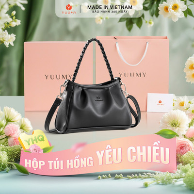 Bộ hộp quà YUUMY (Túi đeo chéo nữ YUUMY YN289 + Hộp quà YHQ2 + Túi giấy YTG2 + Túi rút BVR3838 + Thiệp cảm ơn YBT1)