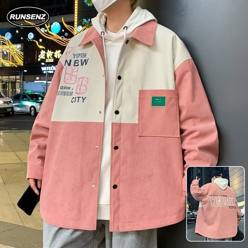 M-8XL American Design Sense Cargo Jacket Nam dáng rộng tay dài cỡ lớn