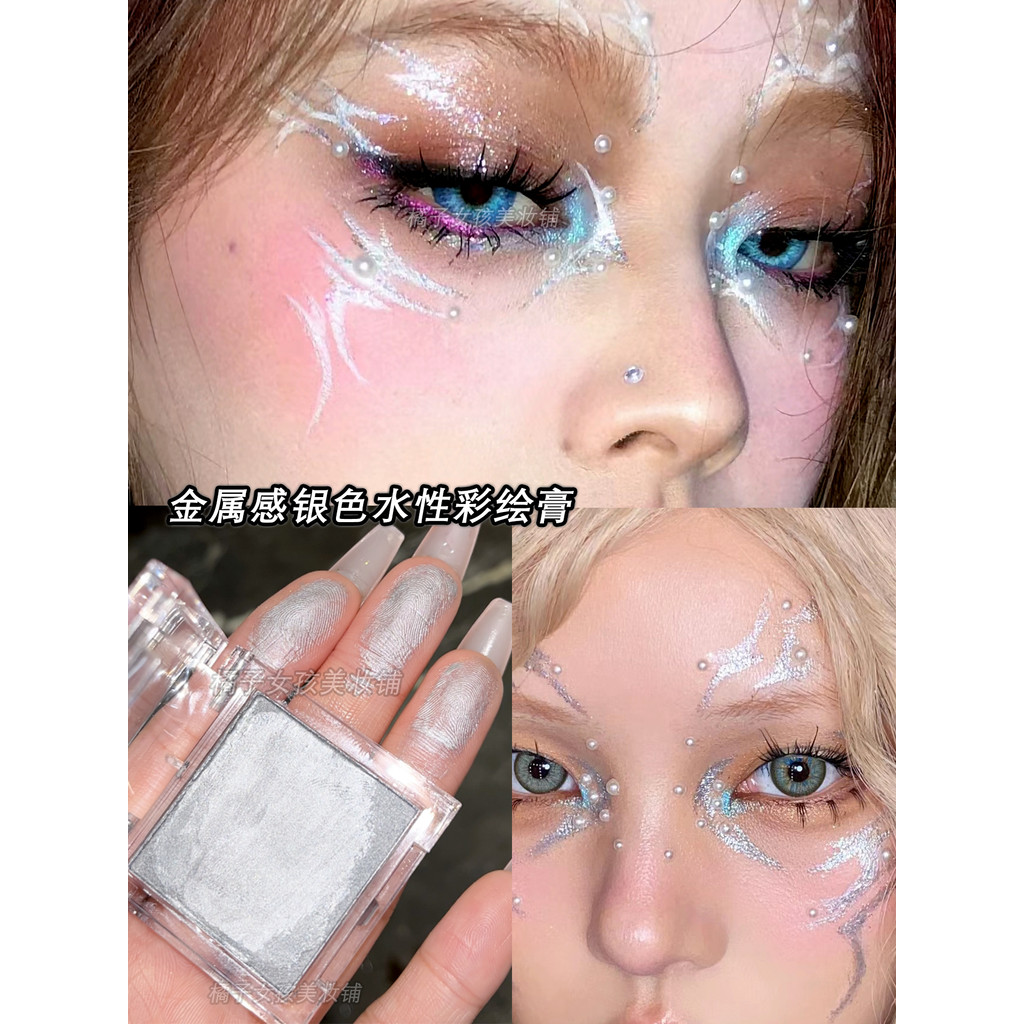 Kim Loại Bạc Trong Nước Sơn Kem Body Face Painting Pigment XG Technology COS Creative Makeup Paintin