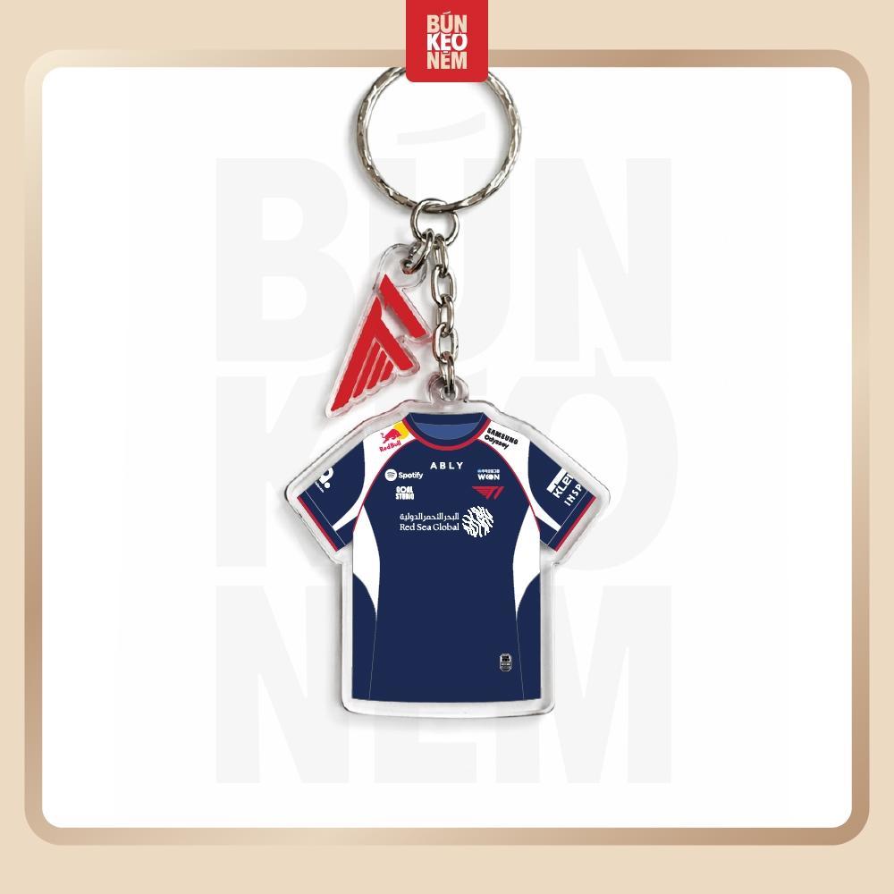 T1 Acrylic Jersey Keychain – Móc Khóa Áo Đấu T1 MSI | Mica 2 Mặt | Faker Oner Doran Peyz Keria | Phụ