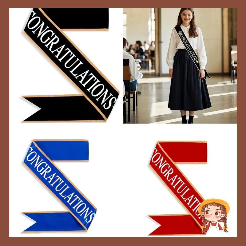 Li Class of 2025 Chúc mừng Grad Sash Stole Trang trí tốt nghiệp Khăn choàng dài đầy màu sắc