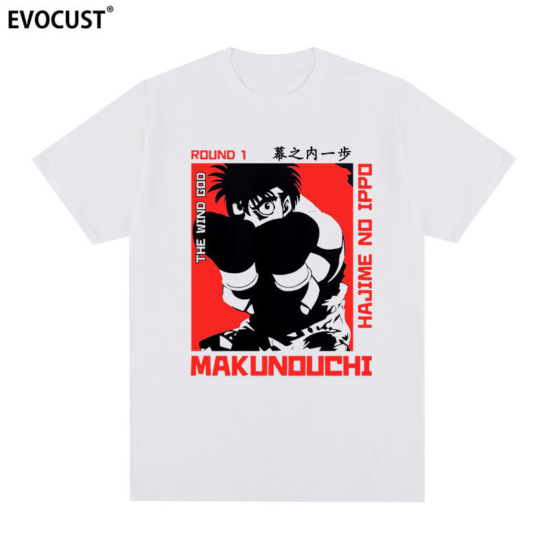 Hajime no Ippo Quyền Anh Màn Hình Bên Trong Bước Hoạt Hình In Hình Tay Ngắn Makunouchi Cotton Quyền 