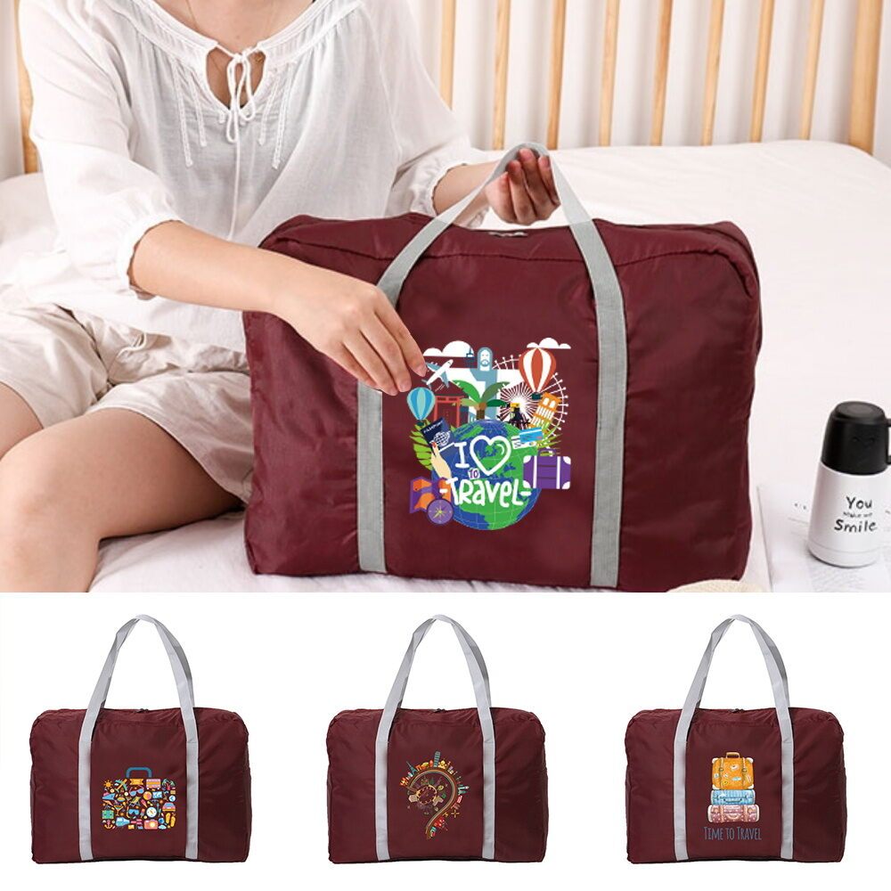 Túi du lịch cầm tay Foldable Travel Bag Heavy‑Load Sturdy Zipper Duffle Bag For Long Distance Journe