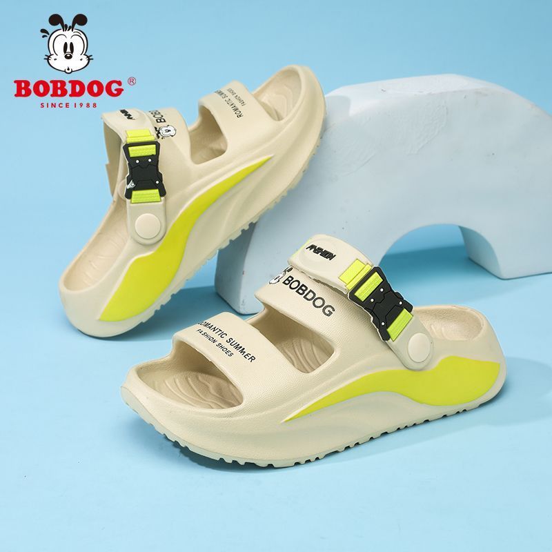 Bobdog / Bobdog Bé Trai Dép Bé Gái Flip-Flops Vừa Lớn Trẻ Em Đi Biển Giày Sandal Trẻ Em Đế Mềm