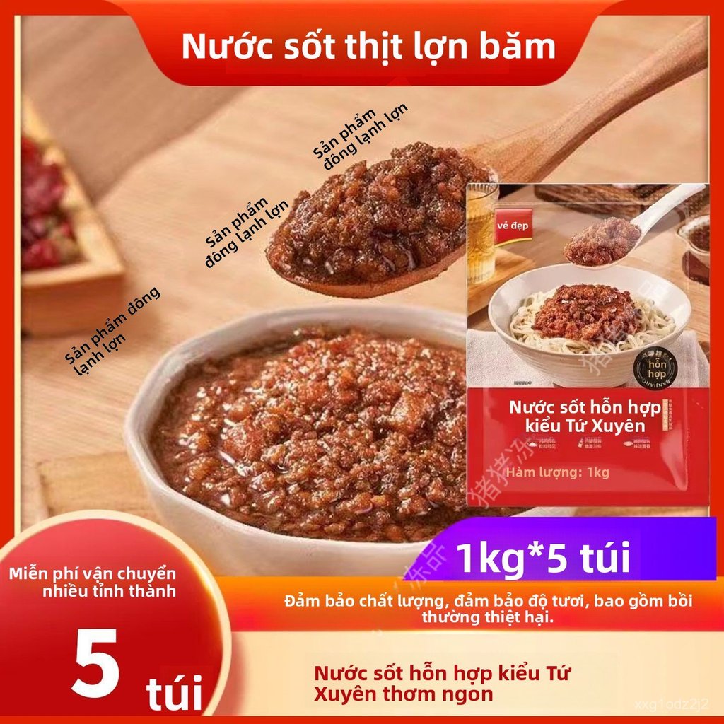 Sốt thịt heo băm Tứ Xuyên Meihao vị cay thơm dùng cho bún phở mì trộn gia vị thơm ngon bán chạy giao