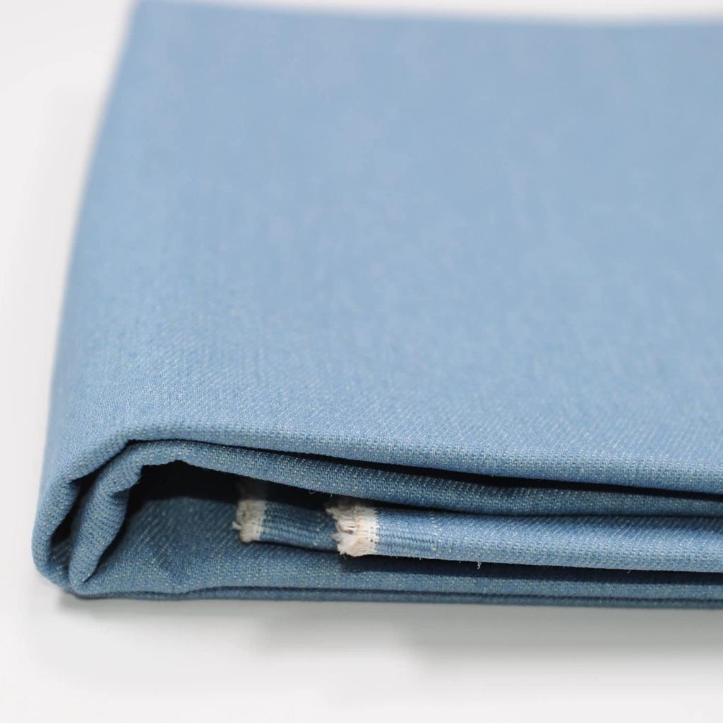 Vải Denim 9 OZ Indigo Cotton Rộng 62 inch/Yard Màu Xanh Nhạt (Light-Indigo) và Chàm Đậm