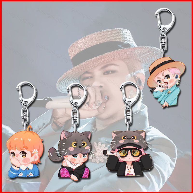 GG3 G-DRAGON Acrylic Móc Khóa Dễ Thương HOME SWEET HOME Ubermensch Mặt Dây Chuyền Bền Quyến Rũ Cho T