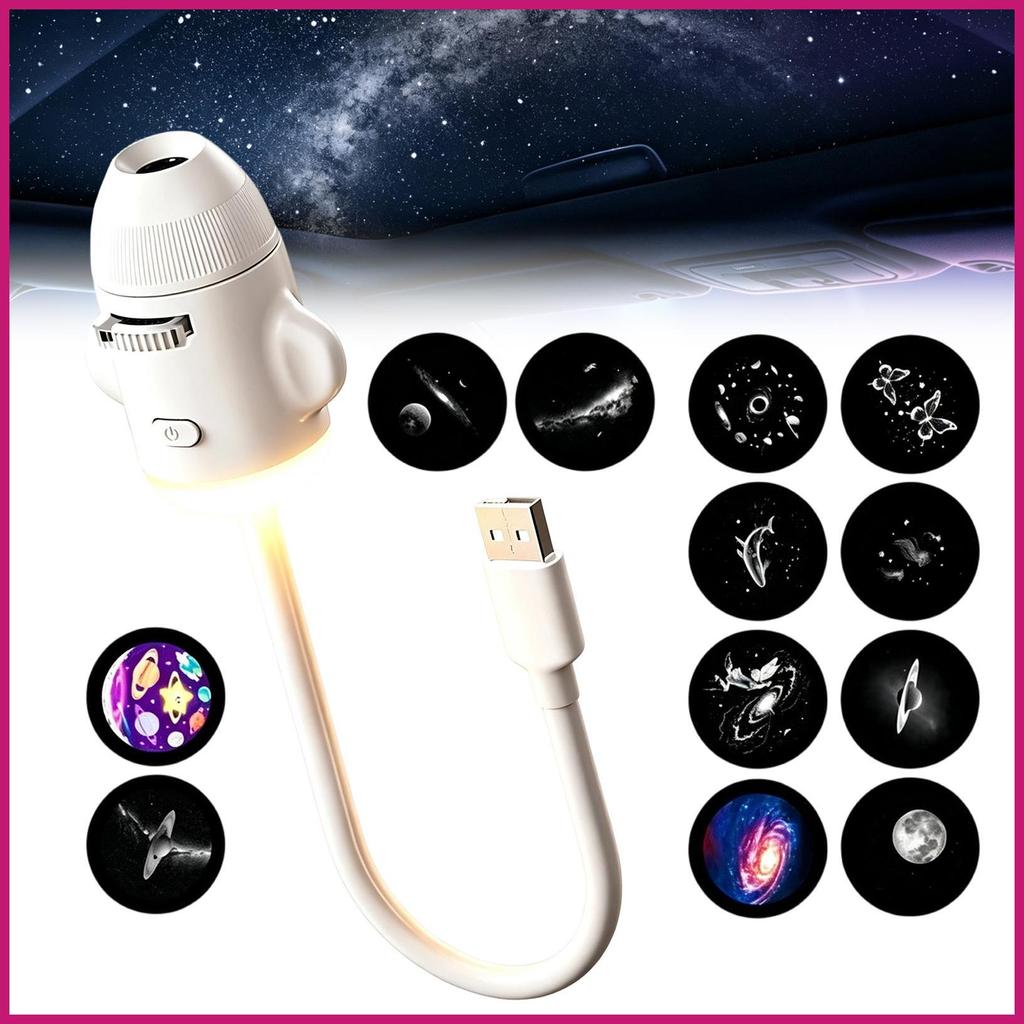 Máy chiếu Galaxy Plug and Play Galaxy Marine Lamp với 12 phim Đèn ngủ bầu trời đầy sao tưởng tượng c