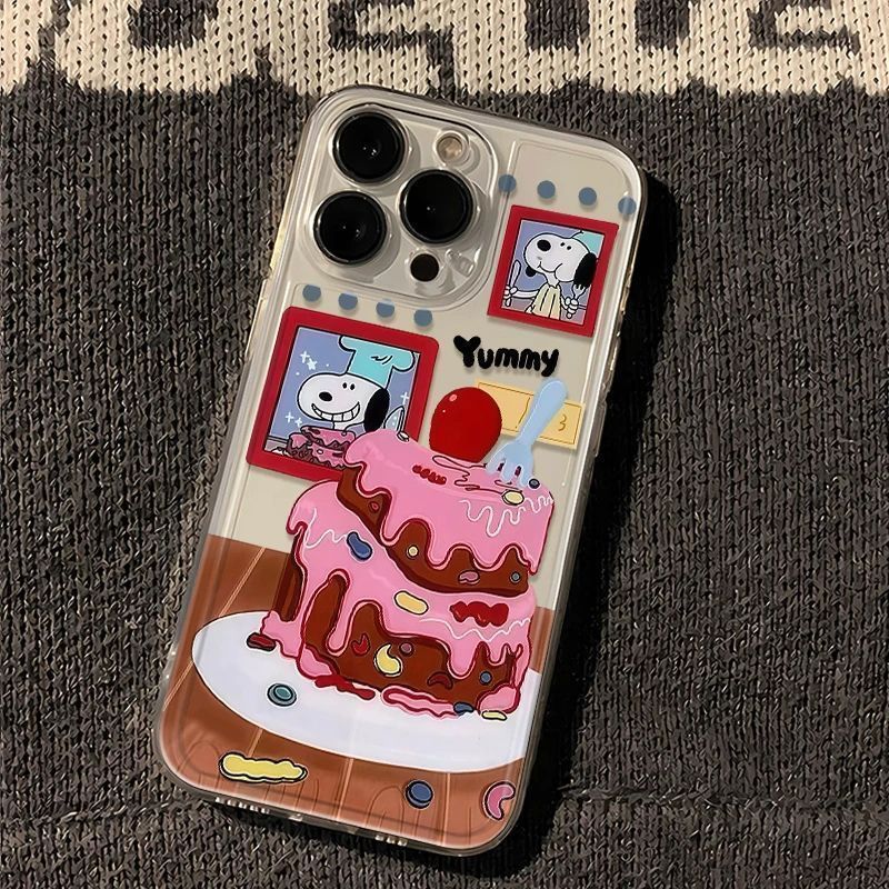 Snoopy Snoopy / Bánh ngon Snoopy IPhone14 Vỏ điện thoại Vỏ mềm trong suốt / Iofg