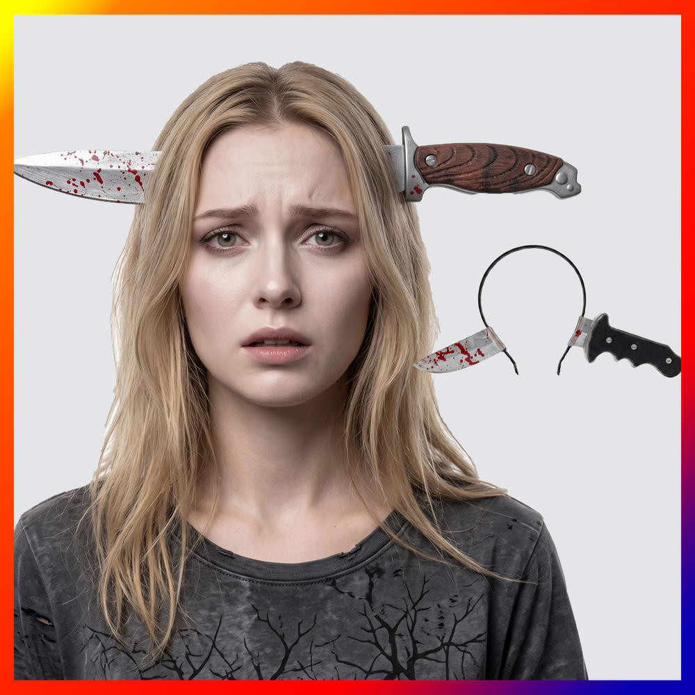 Trang Phục Ma Quái Mũ Trang Trí Giả Dagger Băng Đô Pu Bọt Thoải Mái Dagger Qua Đầu Băng Đô Cho Hallo