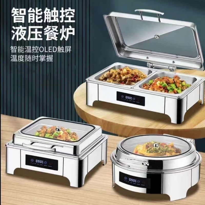 Thương mại Buffet Sưởi Bếp Inox Cách Nhiệt Buffet Bếp Nhà Hàng Khách sạn Lật Buffet Bếp Thực Phẩm Đi