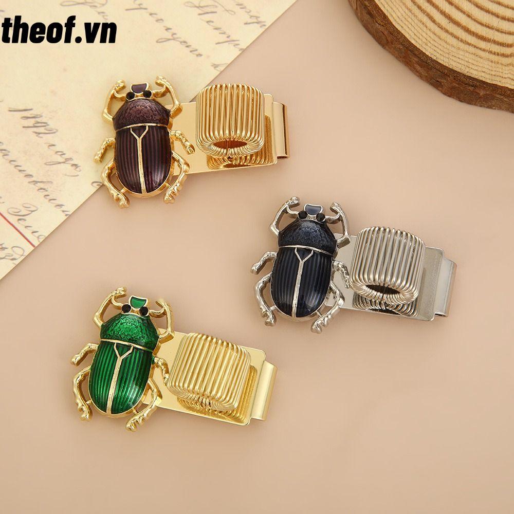 THEOF Scarab Beetle Pen Clip, Scarab Beetle Elastic Pen Clip, Kim loại có bút Vòng đựng bút Sinh viê