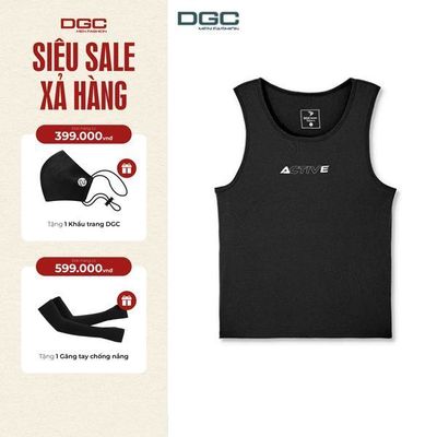 Áo Tanktop Cổ Tròn DGC Áo 3 Lỗ Cổ Tròn Dáng Suông, Hình In Ngực - SATTBD79M-S