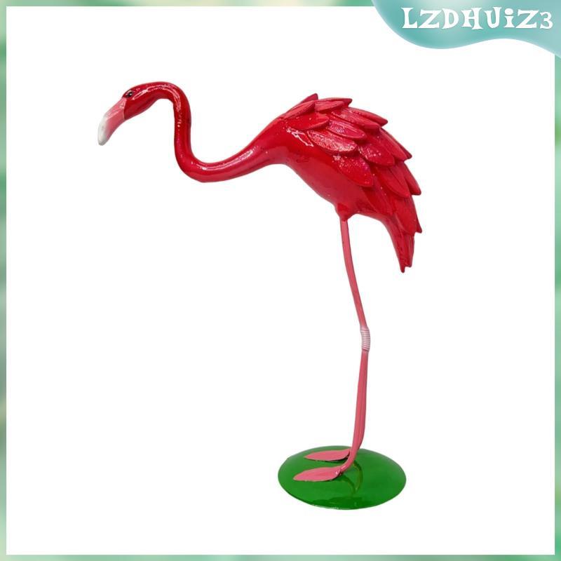 Điêu khắc Flamingo với đế phẳng đứng Flamingo Đỏ