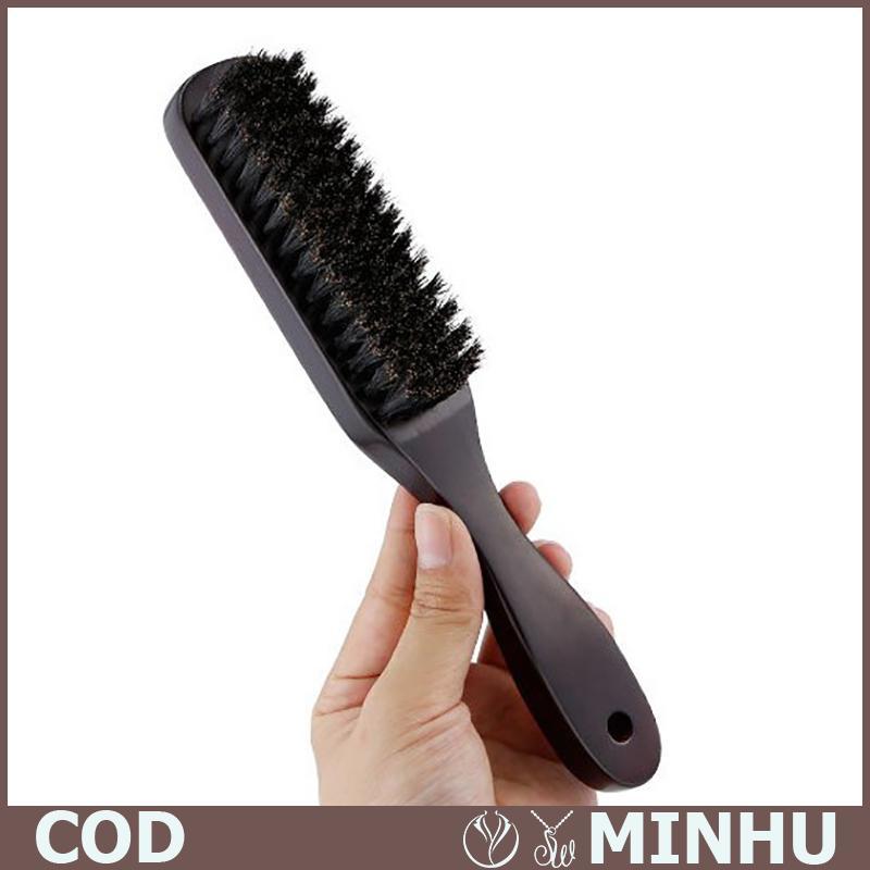 Tóc bàn chải gỗ xử lý heo rừng lông beardb Styling Detangling thẳng nâu heo rừng lông massageb