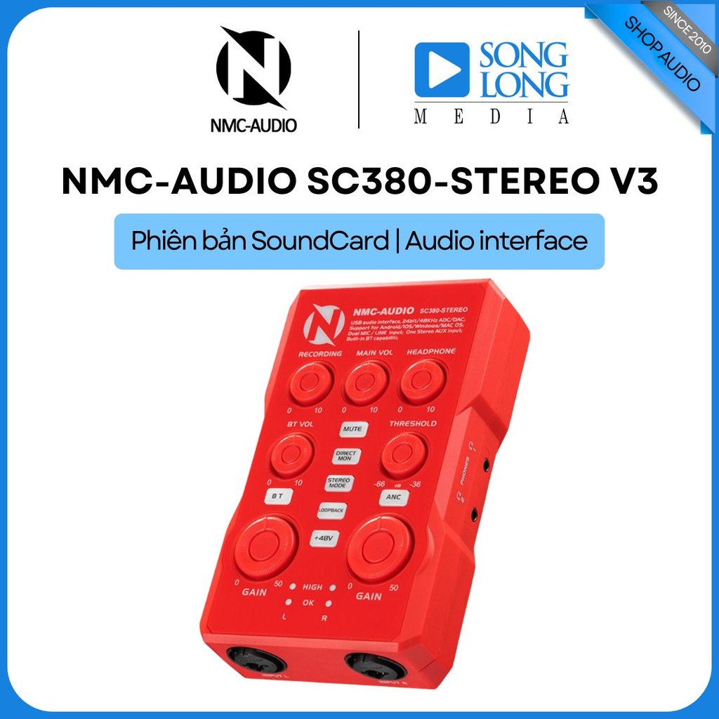 Audio interface NMC-AUDIO SC380-STEREO V3 (Phiên bản SoundCard) - Hàng Chính Hãng - Songlongmedia
