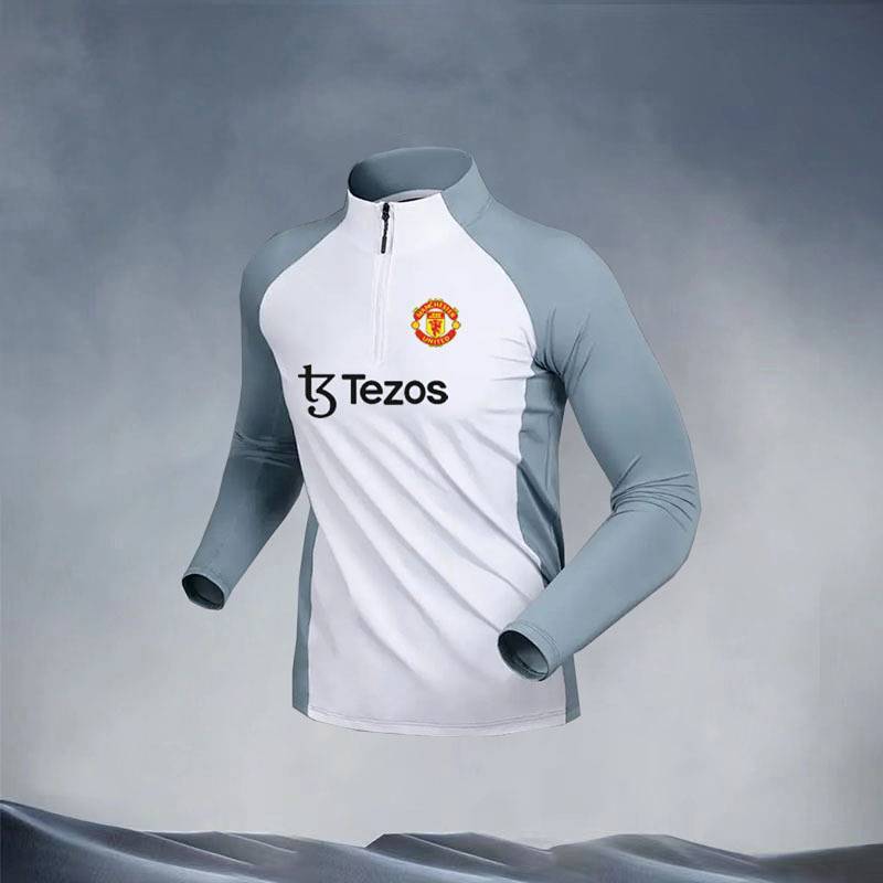 Manchester City Barcelona Paris Real Madrid Football Training Suit Costume Men's Spring Running Top 