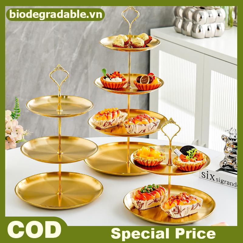 Khay đựng bánh inox 2 / 3 lớp BD, Bánh, Đĩa ốc sên, Sinh nhật, Tiệc cưới Món tráng miệng, Bàn trưng 
