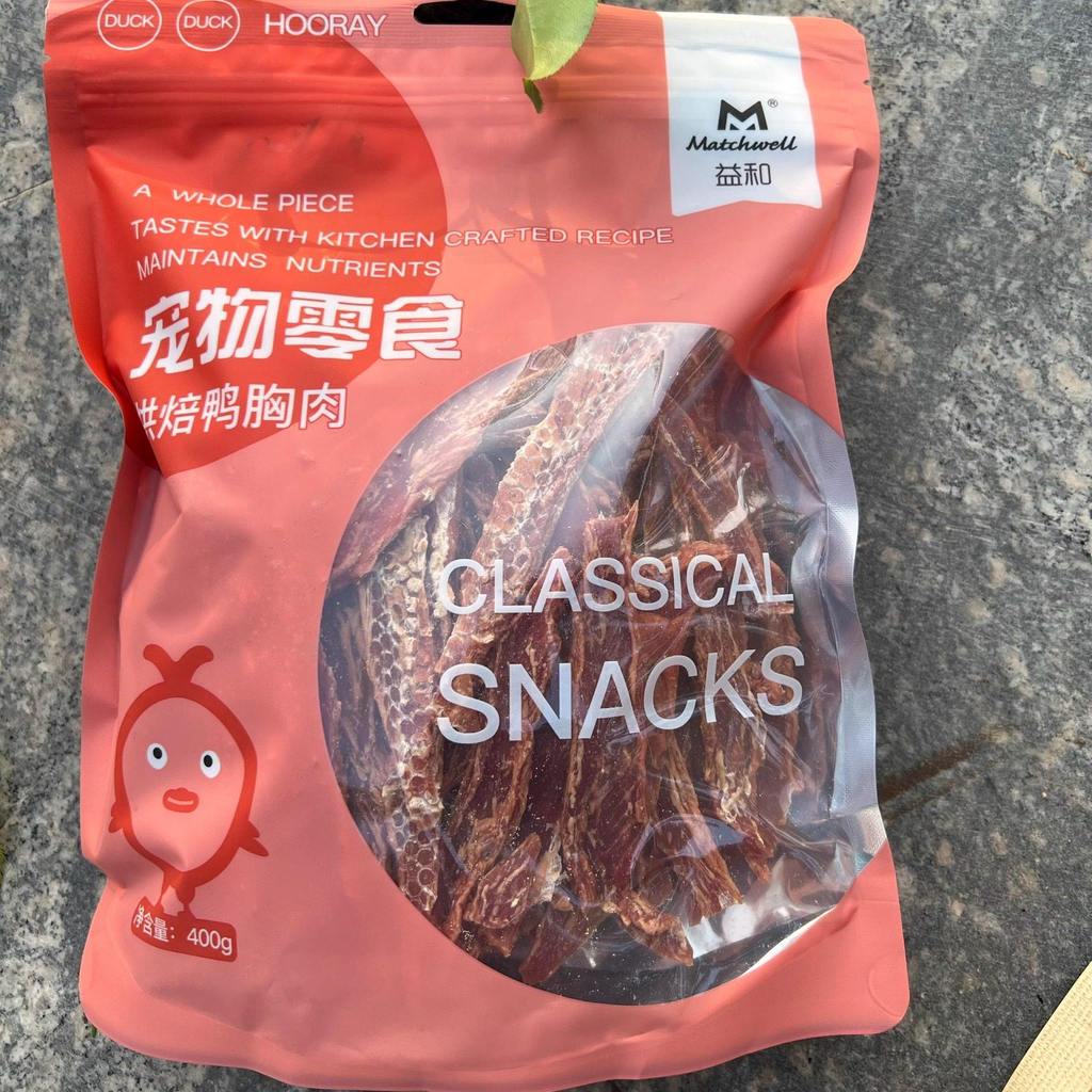 Yihe Dog Snacks Gà Jerky Duck Breast Jerky Duck Meat French Fries 400g Golden Retriever Fadou Teddy 