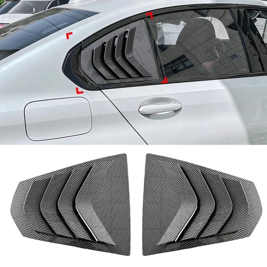 Cửa Sổ Phía Sau Bên Louver Shutter Viền Cho Xe BMW 3 Series G20 320i 325i 330i M340i 2019 2020 2021-