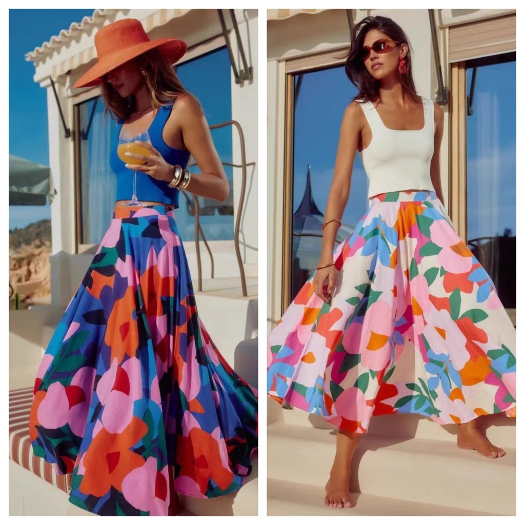 Váy Bohemian Váy viền lớn 4m