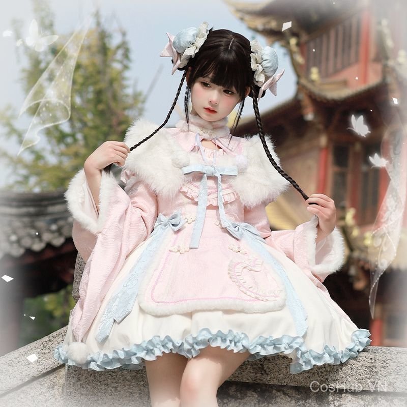 Váy đầm Lolita phong cách Trung Hoa đón tết sang trọng ấm áp mùa đông