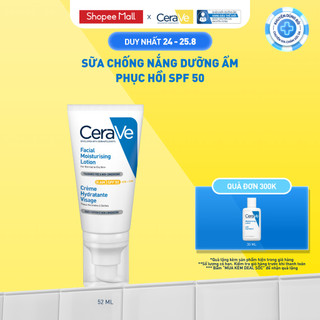 Sữa chống nắng dưỡng ẩm phục hồi SPF50 CeraVe AM Facial Moisturising Lotion SPF50 52ml