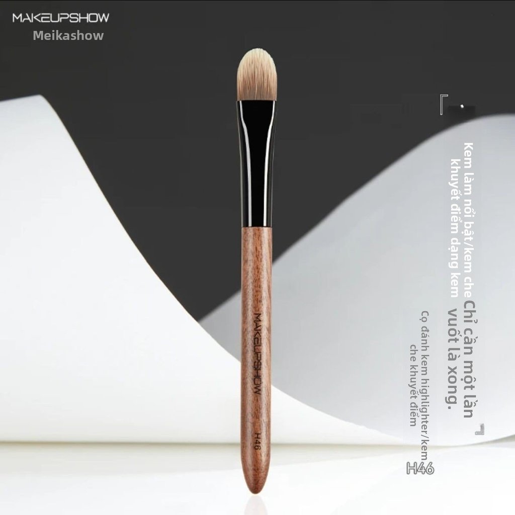 Cọ tán kem nền highlight che khuyết điểm lưỡi mèo Meikaxiu H46 lông mềm mịn trang điểm chuyên nghiệp