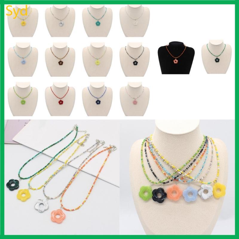 Syd Nhiều Màu Sắc Hướng Dương Đính Hạt Vòng Cổ Hoa Bohemian Vòng Cổ Handmade Bohemian Hạt Vòng Cổ Xư