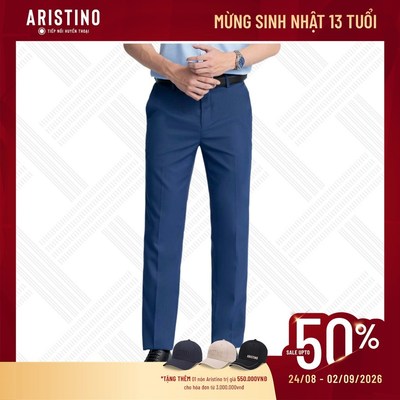 Quần âu nam Aristino 100% Polyester dáng regular fit suông vừa 4 màu nhã nhặn thanh lịch -  ATRR18