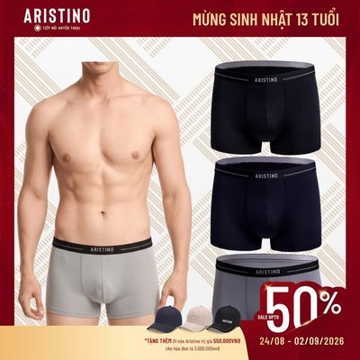 Quần Lót Nam Boxer trunk ARISTINO chất liệu mềm mịn, thoáng khí, kháng khuẩn vượt trội ABX072